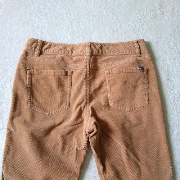 Vineyard Vines Women's Tan Corduroy Straight Leg Pants Size 8 Reg Five Pocket - Picture 3 of 5